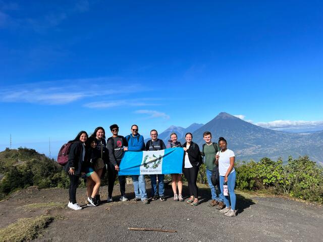 Winter 2023 Constru Casa Trip Group at Pacaya Volcano