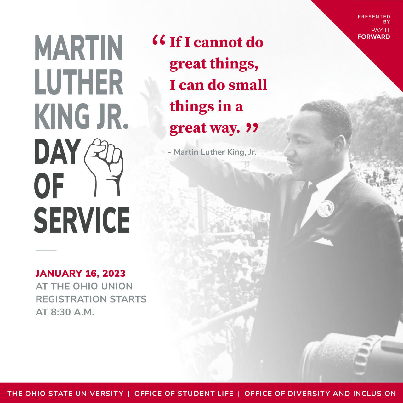 Martin Luther King Jr. Day of Service Graphic
