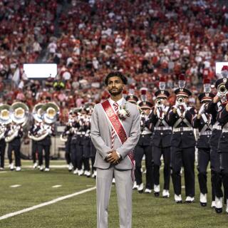 Pranav standing on the field.