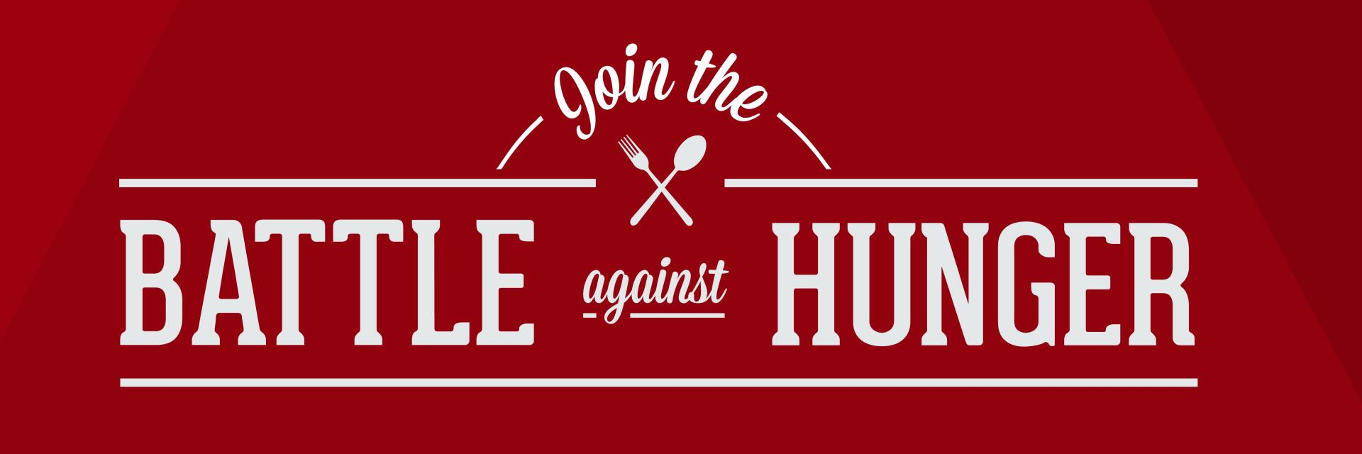 A banner image saying Join the Battle Again Hunger