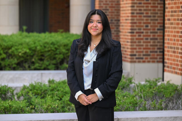 Jocelyn smiling at camera.