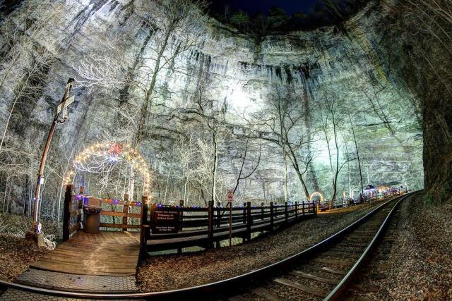 Natural rock/cave formation at Natural Tunnel State Park