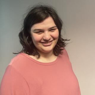 Krista smiling at the camera.