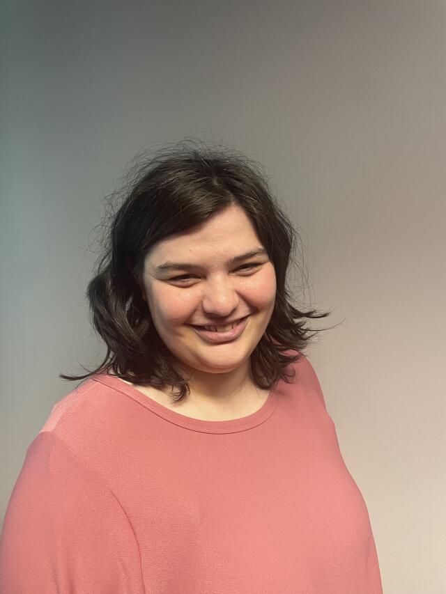 Krista smiling at the camera.