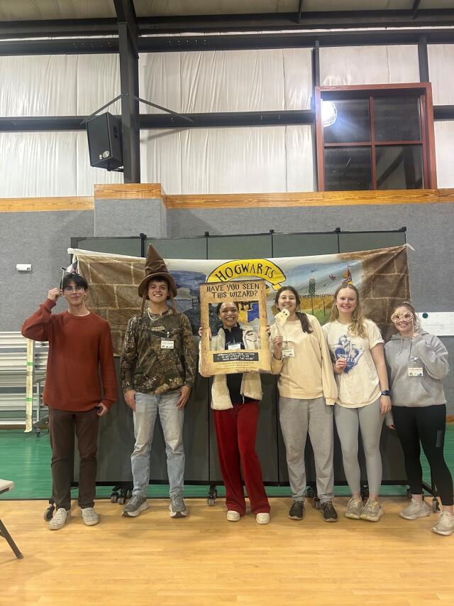 Buck-I-SERV Students dressed as Harry Potter characters assisting with a special event