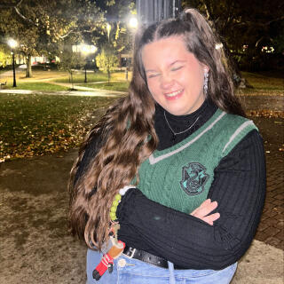 Krista smiling at the camera.