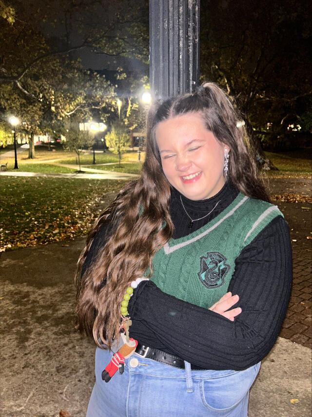 Krista smiling at the camera.