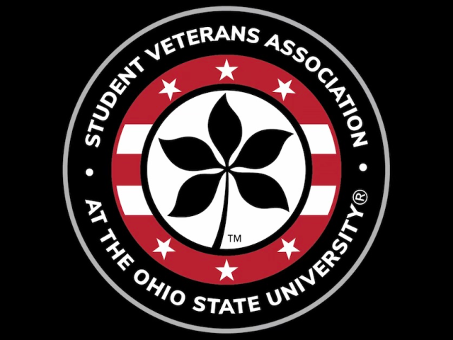 The Student Veterans Association at The Ohio State University logo.